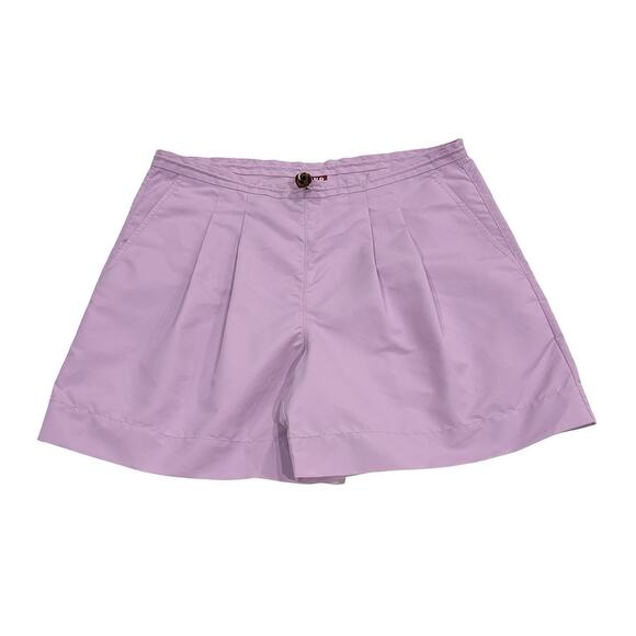 STAUD Pants - STAUD Coconut Shorts Womens Size S Lavender Purple Nylon Pleated High Rise